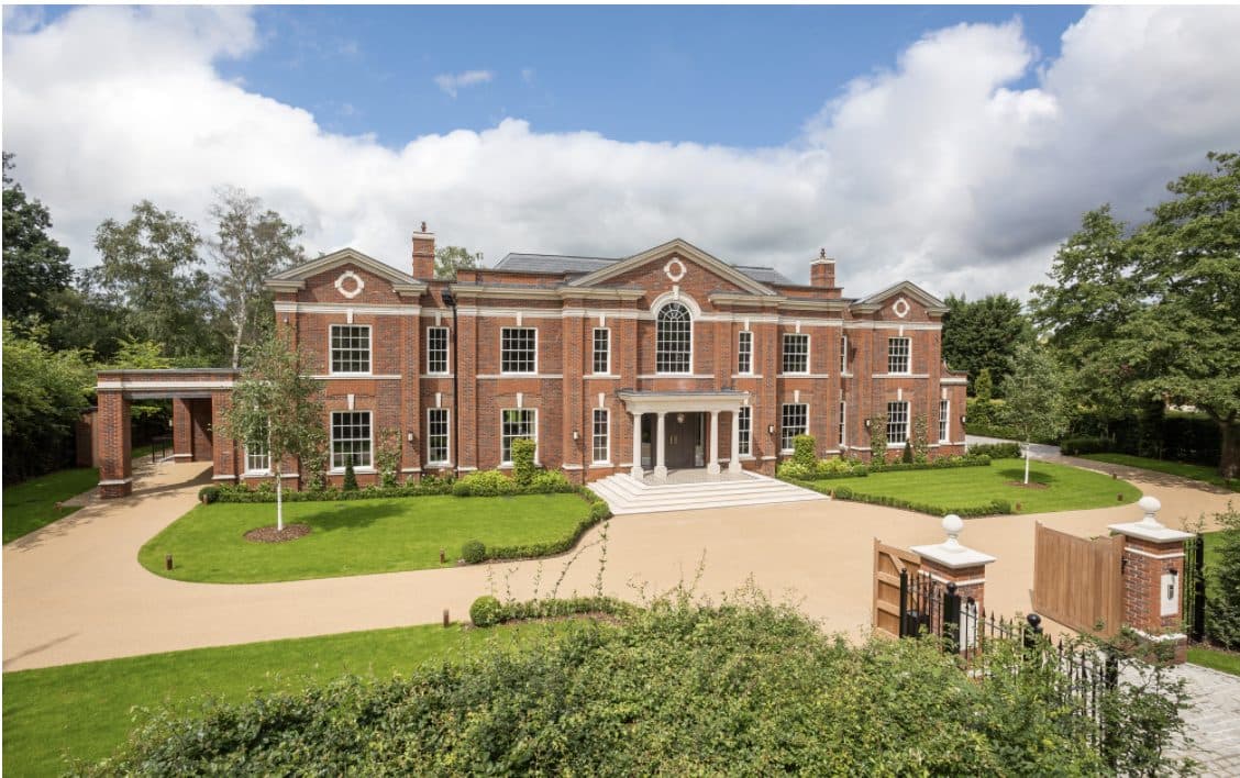 Exterior shot of a luxury home