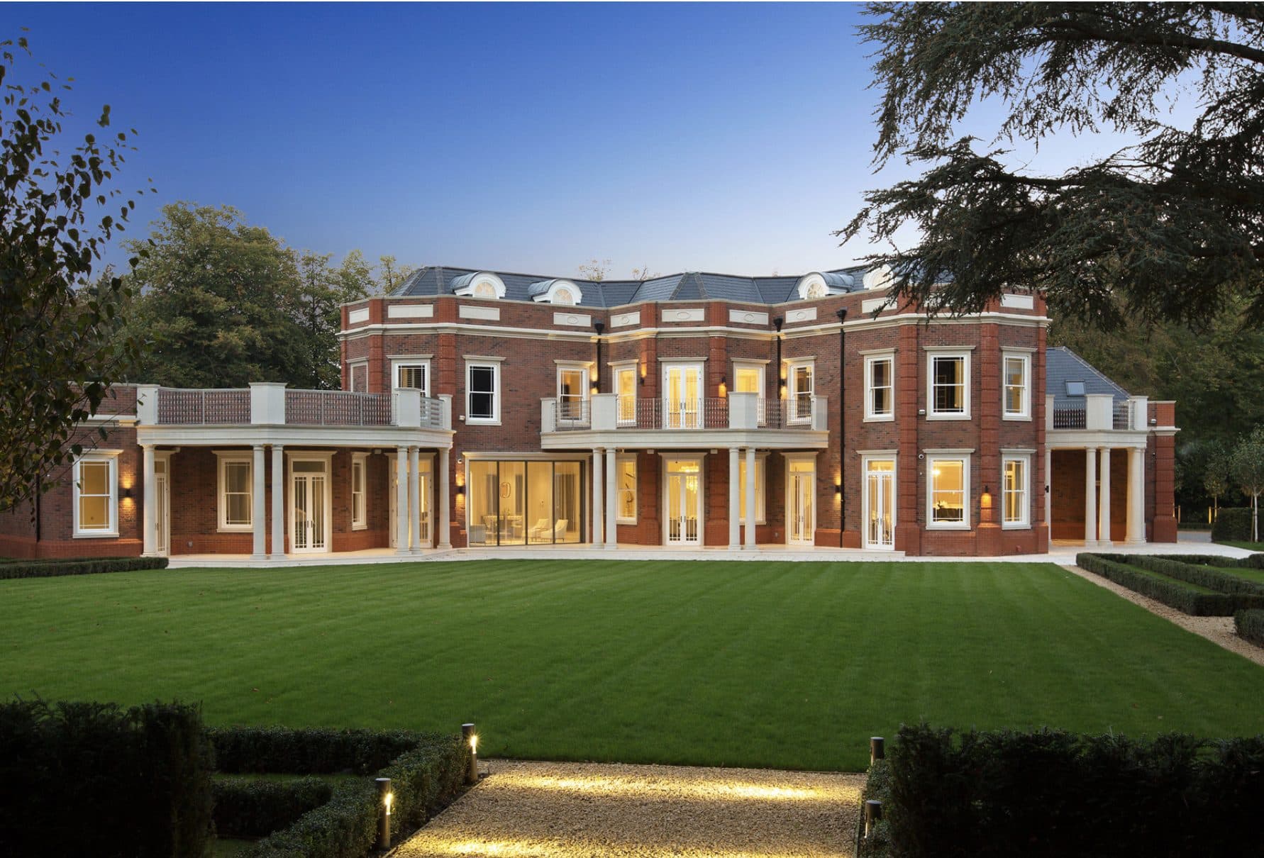 luxury home with many windows