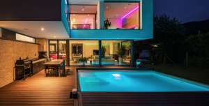 ambient lighting in luxury home