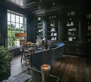 luxury dark wood home office