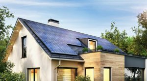 solar panels in luxury home